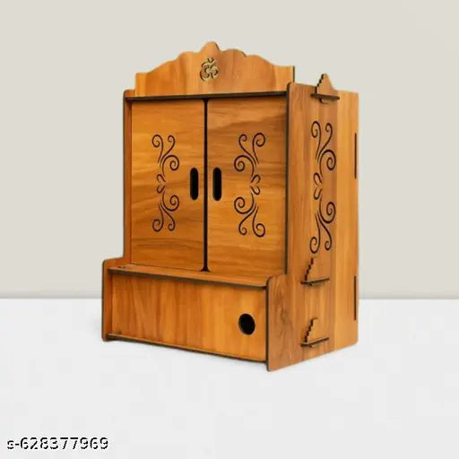 Pooja Mandir,  Home Temple, Mandir , Wooden Temple, Door Temple. Wooden Temple with Door