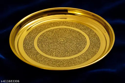 Traditional 10" Khoncha Bhojan Thali Traditional Food Serving Plate Best For Dailay Used Products Etc.