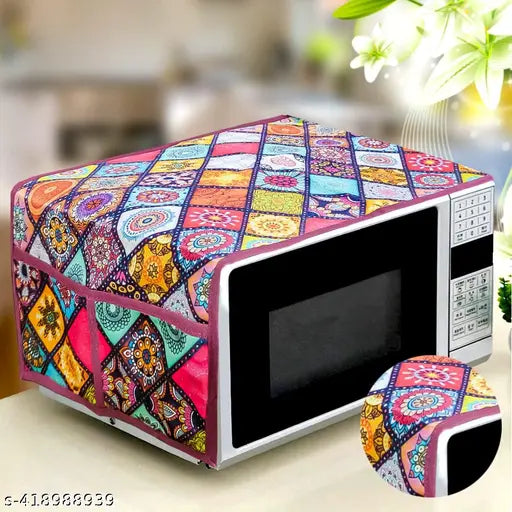 Crosmo 1 Pc Microwave / Oven Top Cover + 1 Pc Fridge/Refrigerator Top Cover + 4 Fridge Mate
