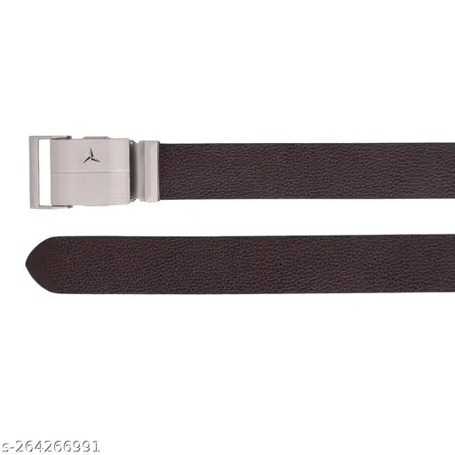SUNSHOPPINGMen'S Formal Brown Genuine Leather Belt