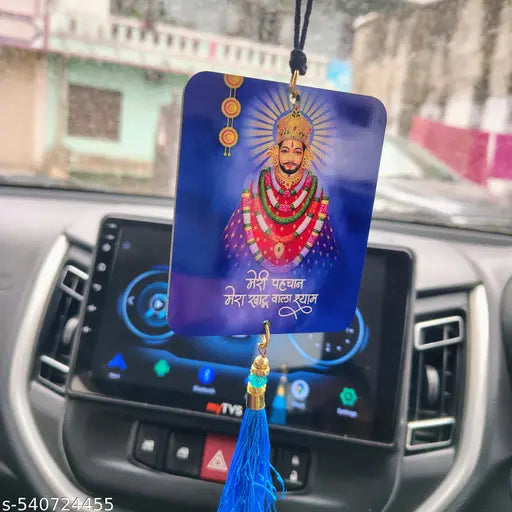 Khatu Shyam Ji Car Hanging Idol | Divine Rearview Mirror Accessory