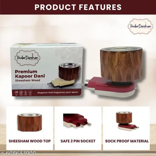 Kedar Darshan Electrical Kapoor and Oil Diffuser - Sheesham Wood
