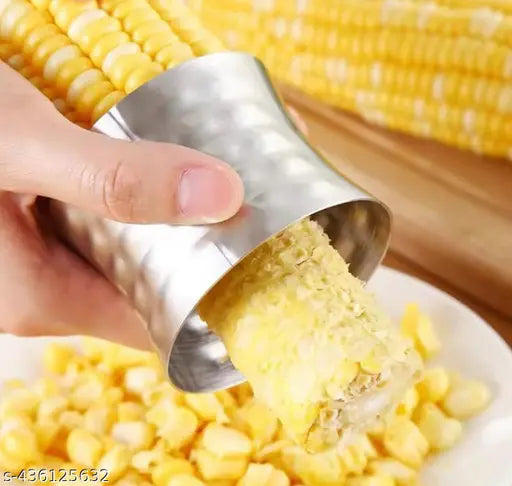 RUDRA, Corn Cutter, Stripping Kernels Remover with Stainless Steel Blades and Hand Protector Corn Peeler Manual and Portable Mini Circular Shaving Thresher, Kitchen Gadgets