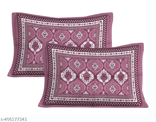 100 %cotton double bed bedsheet with 2 pillow cover