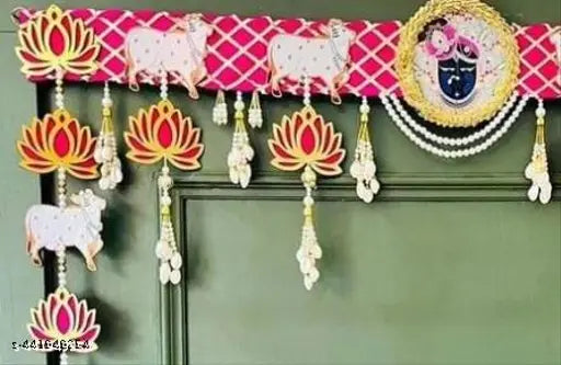 Handicraft Hangings toran for Decoration/ Floral Wall Hangings for Temple Decor | Pooja Room Decoration Items Toran for Home Decor.
