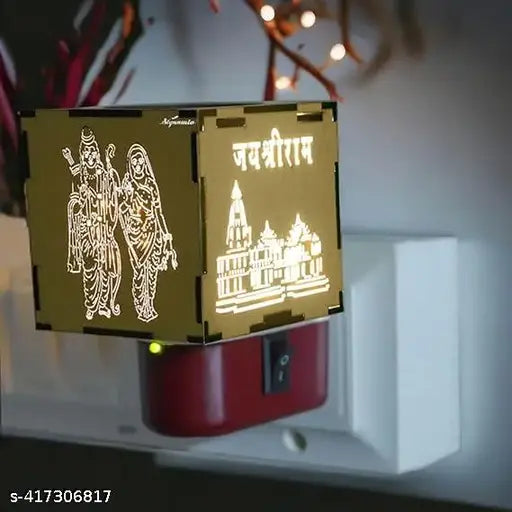 Wooden Ram Mandir Kapoor Dani Jay shree Ram ayodhya janam bhoomi Ewings Wooden Incense Holder  (Yellow)