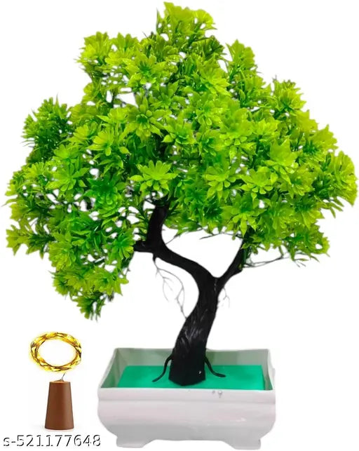 Artificial Bonsai Plant with Cork Light  For Home Office Decoration