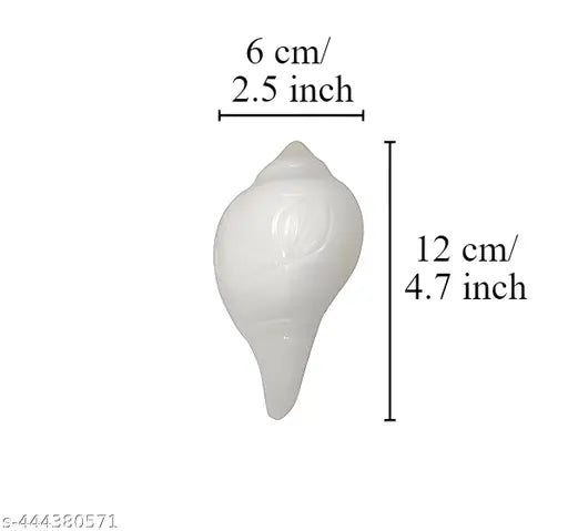 Traditional Conch | Pani Wala Shankh | Premium Quality Jal Shankh for Pooja Room, Arti, Purifies the Environment - 12 cm