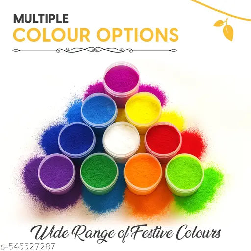 Chitrashila Complete Set Of Rangoli Powder 100 Gm Each - (Pack of 10) With Container for Festival & Diwali Decoration (Multi-Color Pack)