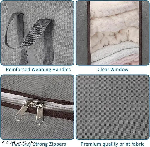 Space-Saving Non-Woven Saree Organizer(pack of 4 )