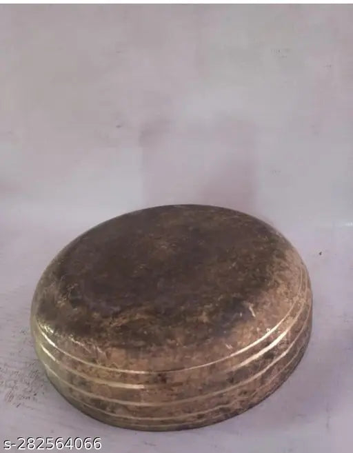 Pure Bronze Kansa Bowl Katori Pudding Plate for Serving Food, Tableware(Kansi, Gold - Volume-500 ML) - 1 Piece