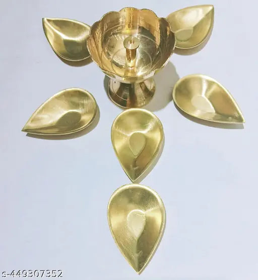 Brass Diya and Pradip set