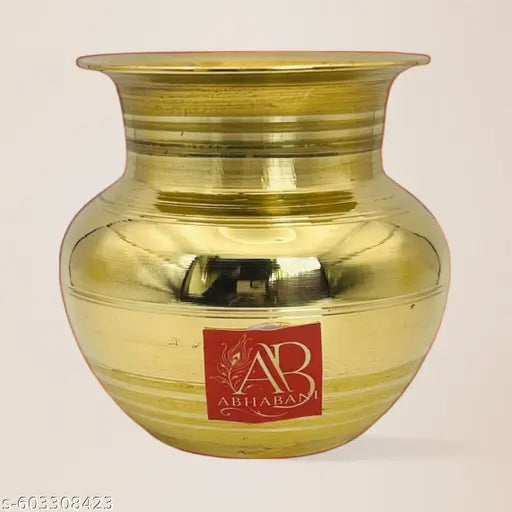 Small Brass Lota | Pital Kalash for Pooja | Daily Water Pot for Abhishek & Mandir Use