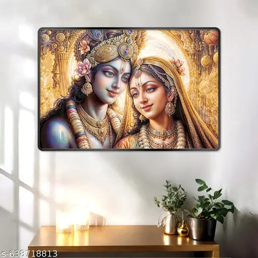 Indianara Radha Krishna Painting With Frame 18 Inches X 12 Inches (RK6LBP)