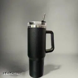 1.2L  Tumbler with Handle Straw & Lid | Insulated Reusable Stainless Steel Water Bottle | Leak Proof Mug for Office, Gym, Travelling