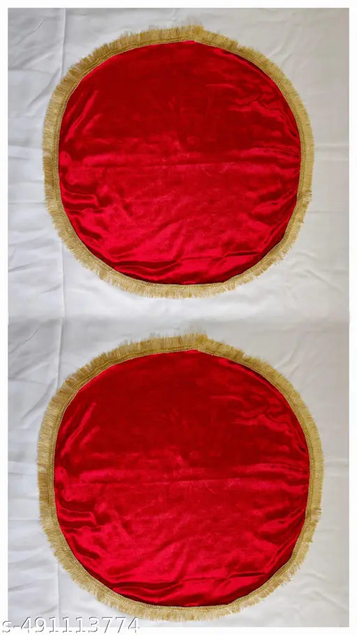 Puja aasan for God Mandir/Prasad Thali Cover Pack Of 2