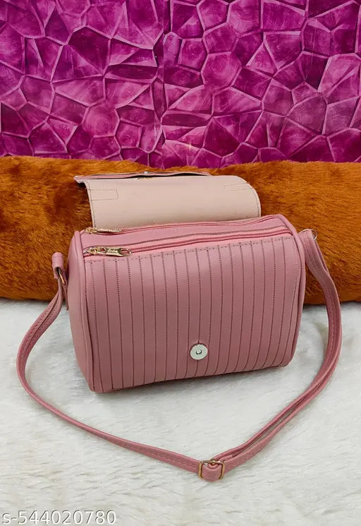 Attractive trendy women Coral PU sling bags/Premium PU leather sling bags for women/Full handwork bag/party wear and wedding bag for women