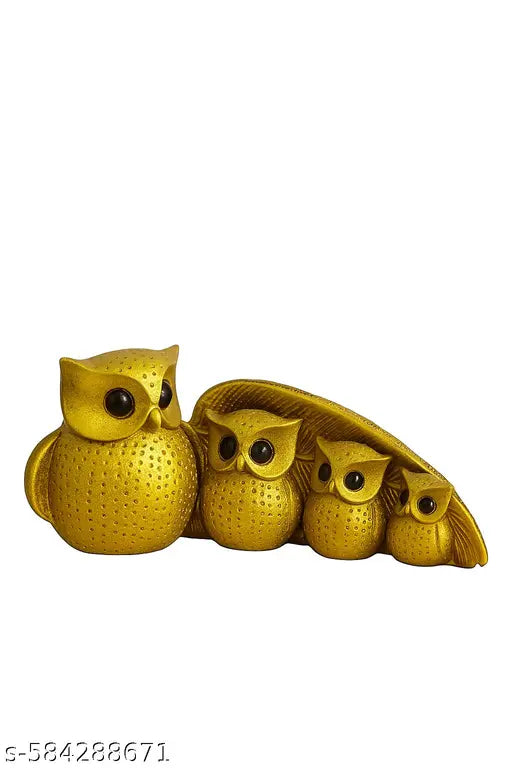AABCO Golden Vastu Owl Family Showpiece – Symbol of Wisdom & Prosperity