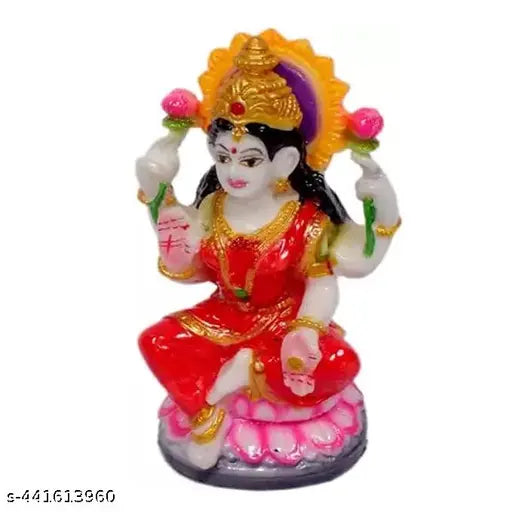 Polyresin Laxmi. Ganesh. Idol for Puja I Pooja Room I Office Temple I Lakshmi Ji Murti I Ganesh. ji Murti I I Diwali Puja - Size : LxBxH -5.5x5x10 cm, Multicolor