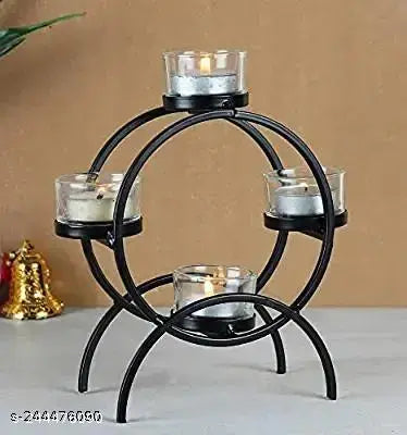 M F Decorwala Jhoola 4-Tilght Holder Glass