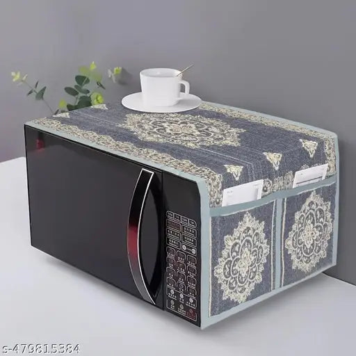 Dakshya Industries Decorative Fabric Material Microwave Cover