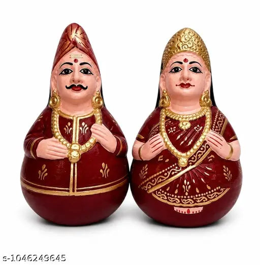 Thanjavur Dancing Doll Pair – Traditional Tanjore Dolls for Home Decor