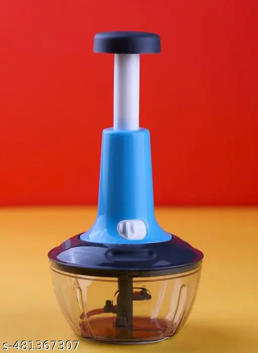 halston  Manual Hand Press Push Chopper Mixer Cutter with Blades for Effortless Chopping Vegetables Cut Onion, Salad, Tomato, Potato & Fruits (650 ML) (Multicolor)