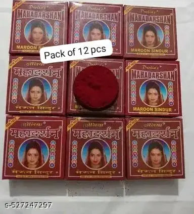 Pack of 12 pcs bangali mehroom powder sindur