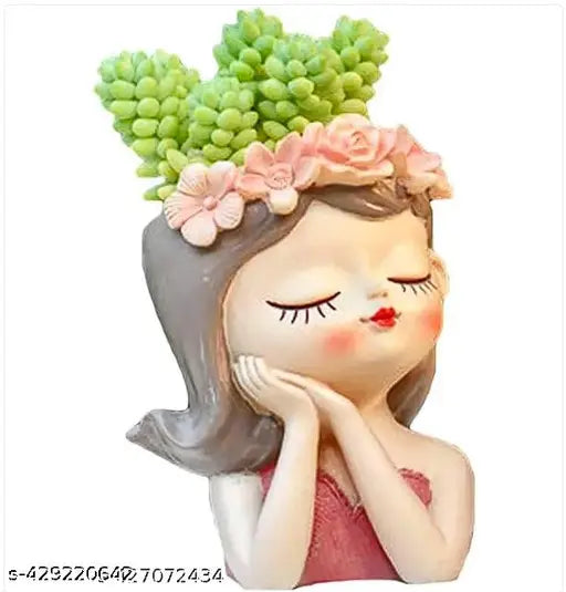 1. Fairy Chick Planter - Self-Draining Resin Succulent Pot - Noiseless Desktop Garden Ornament for Living Room Deco