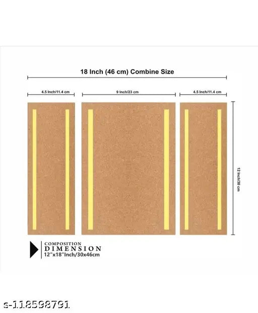 WALLSTOXX Modern Art Chhatrapati Shivaji Maharaj Set of 3 Wall Painting For Living Room Home Decorated Office Hotel Gift Item 12 Inch * 18 Inch Painting