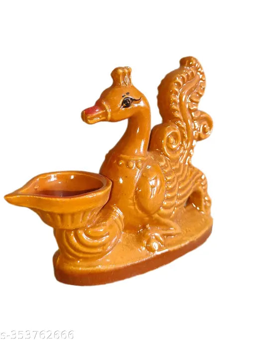diyas & lanterns | swan diyas ceramic decor for home , office and pooja room