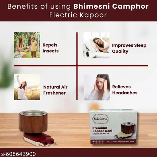 Kedar Darshan Electrical Kapoor and Oil Diffuser - Sheesham Wood