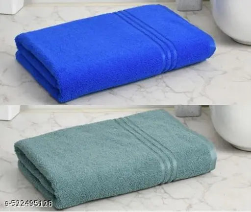 Cotton Bolls Premium Microfiber Bath & Gym Towels - Pack of 2 (27x54 Inches) - Soft, Quick-Dry, Absorbent, Multicolor