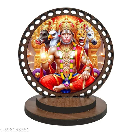 AR Creative Panchmukhi Hanuman Ji Car Dashboard Idol, God Statue, Decorative Showpiece For Car And Office Table, Study Table, Etc (design 8)