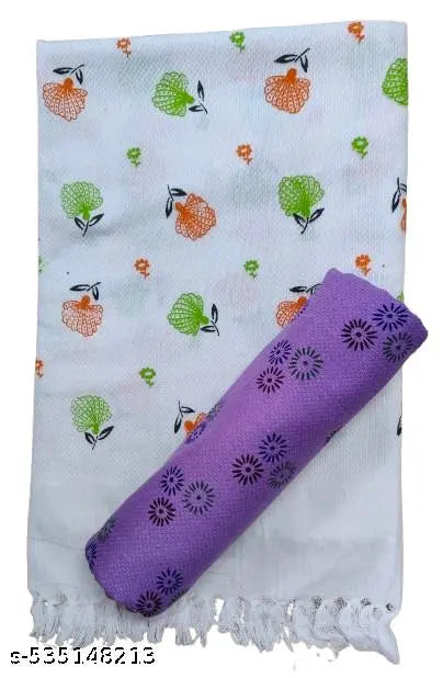 Softrez Premium Printed Bath Towels(Pack of 2) – 100% Cotton | 30x60 Inches | Ultra-Soft & Absorbent | Floral Elegance Collection