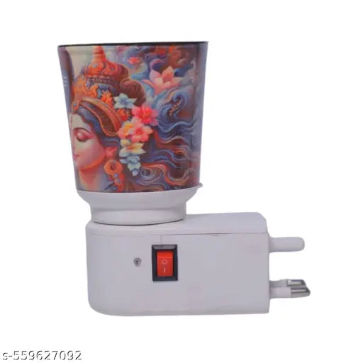 Electric Plug-in Aroma Oil Diffuser with House Design Decorative Wall Warmers Night Lamp with Chocolate Fragrance Oil Burner for Home & Office Ceramic Glass Design
