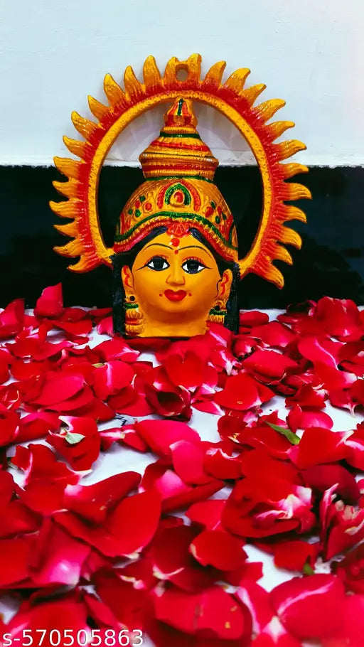 Varalakshmi Face For Ammavari Matha Ring Face Durga Mata Yellow Ring (⁠^⁠^⁠)