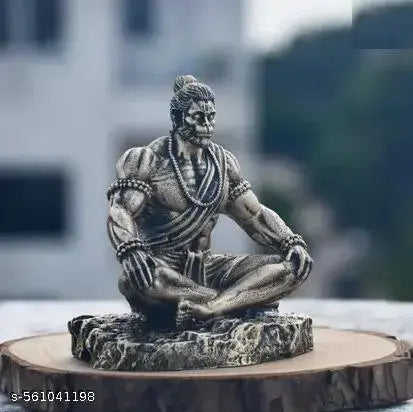 ND Fashion  Hanuman Ji Murti for Car Dashboard | Dhyan Mudra Meditation Bajrangbali Statue Showpiece | Meditating Hanuman Idol for Home Decor, Office | Spiritual Gift |