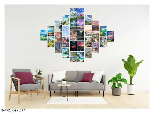 Paradise Supply Premium Aesthetic Wall Collage Kit – 30 Prints (A6, 300 GSM)