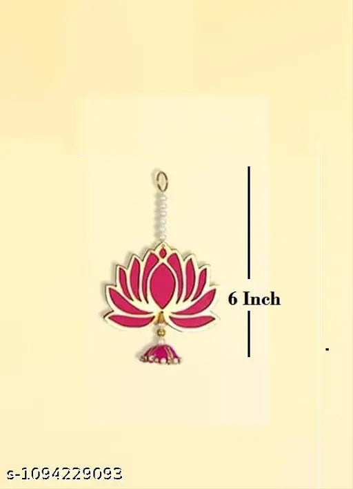 Pink Lotus Wall Hanging Set of 6 | Decorative Festive Toran for Home
