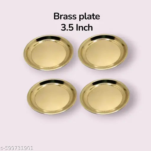 Traditional Design Handmade Pooja Diya Plate/Pital Thali for Puja harathi Aarti thali