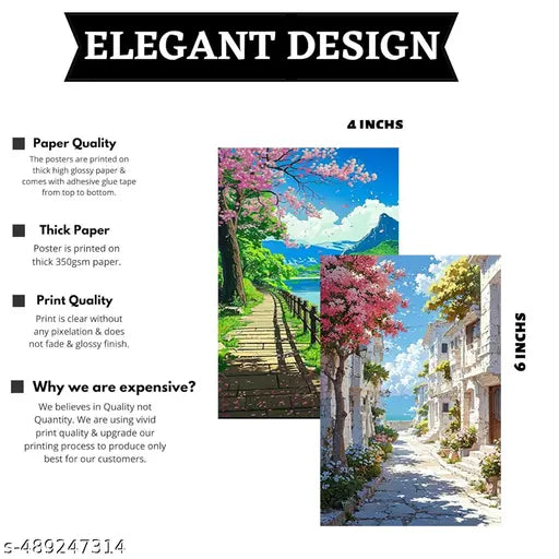 Paradise Supply Premium Aesthetic Wall Collage Kit – 30 Prints (A6, 300 GSM)