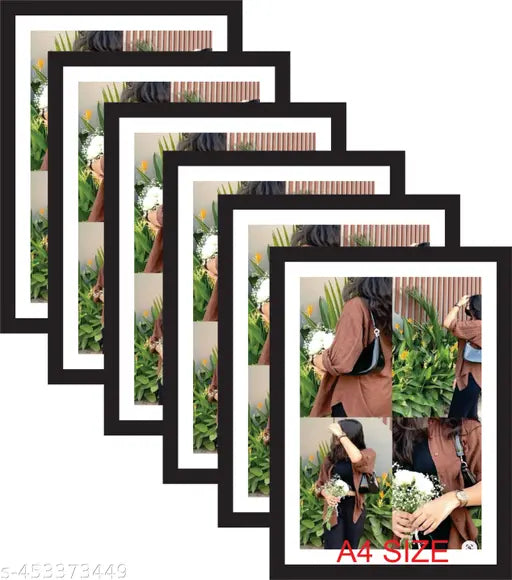 LACUNA WOOD PHOTO FRAME A4 SIZE ( SET OF 6)