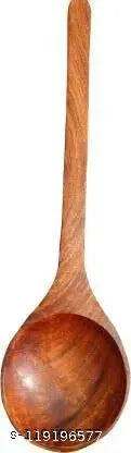 Wooden Round Spoon Flip/Spatula/Ladle for Cooking/ Serving | Kitchen Tools | No Harmful Polish | Naturally Non-Stick | Handmade -