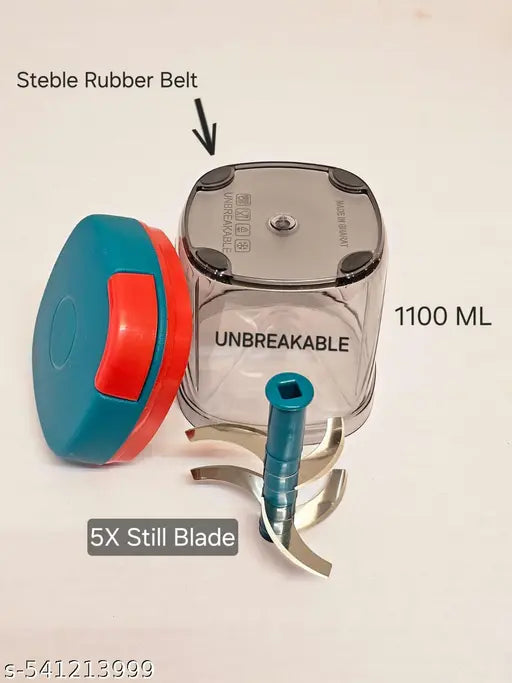 1100ml vegetable cutter machine | 5-blade dry fruit cutter | large onion handy chopper | Dishwasher safe chopper set | space-saving jumbo chopper | Fast onion and fruit chopper |