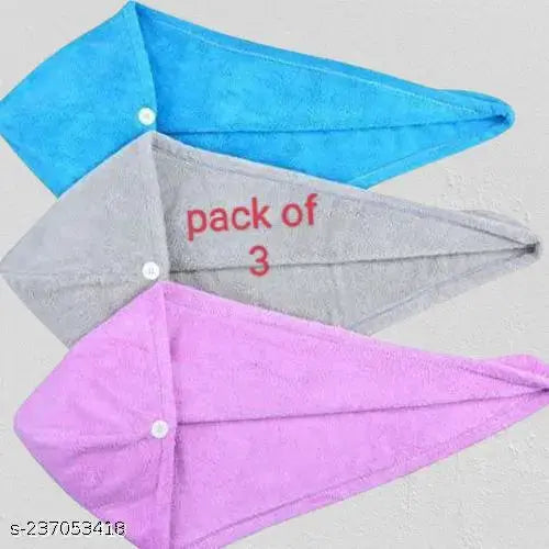 Polker Hair Towel Wrap Turban Microfiber, Hair Drying Towels Quick Dry Hair Hat Drying Shower Head Towels Wrapped Bath Cap Anti Frizz Hair Care Dryer Towel for Women Girl Wet/Long/Curly/Thick Hair Shower Caps (Multicolor) pack of 3