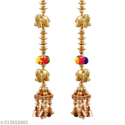 Set Of Side Hanging Toran For Decoration Elephant Hanging Latakn For Door Decoration Size 2.5 Feet Long