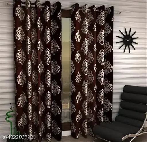 Newlook Polyester Door curtains (4 ft X 7 ft) pack of 2