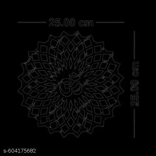 Wooden Om Wall Art Mandala Sacred Geometry Decor || Laser Cut Om Mandala Wall Hanging for Meditation Room || Spiritual Mandala Wall Decor with Om Symbol, Meditation Gift