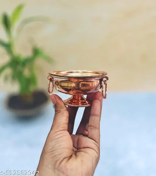 SHINDE EXPORTS small pure copper puja pot tamba kalash decorative panchamrutham bowl for gangajal water vessel for home pooja